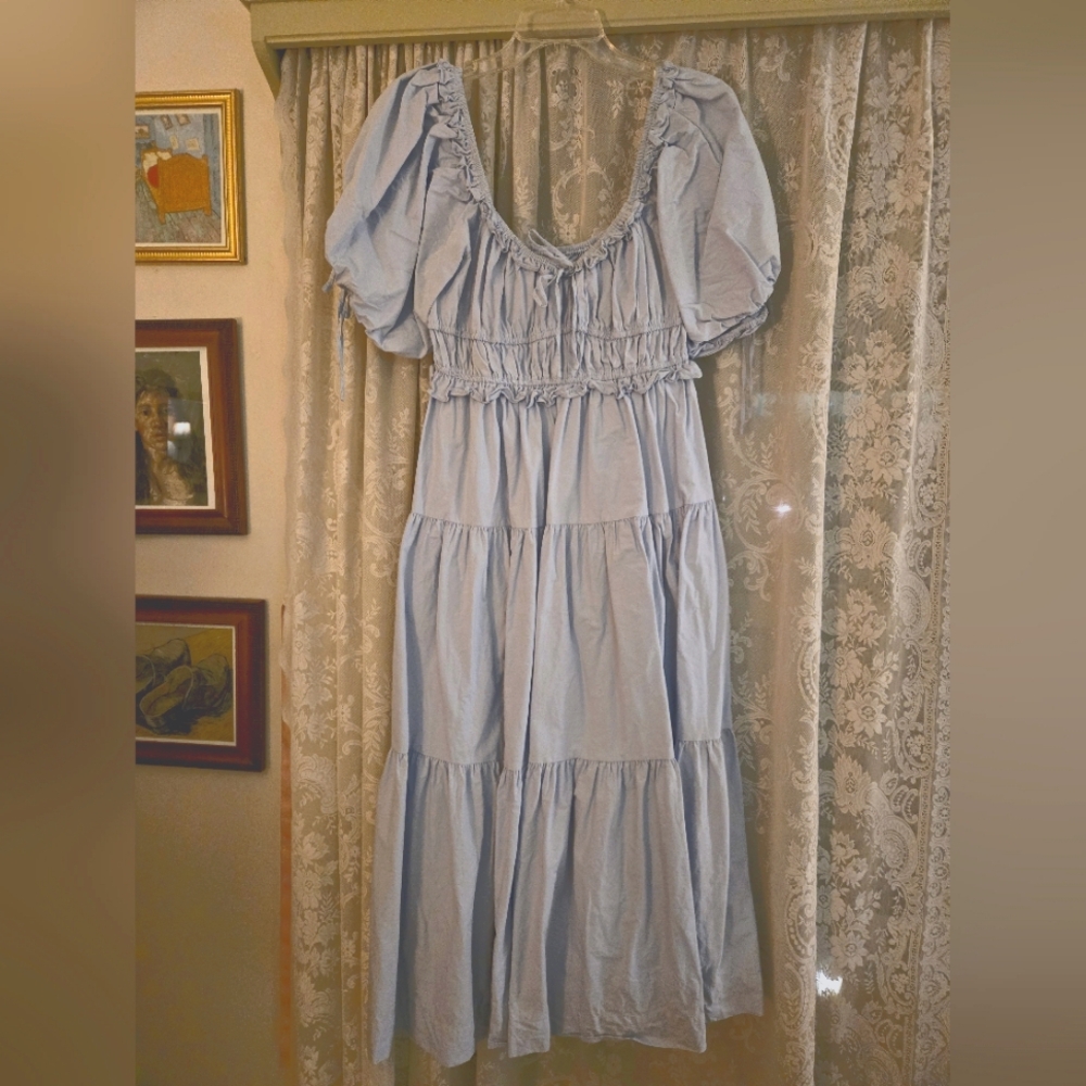 En Saison Light Blue Maxi Dress
